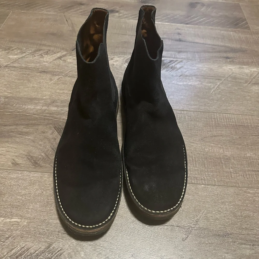 Folk Brandon Chelsea Boot Black Suede 42